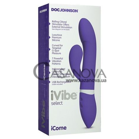 Основне фото Rabbit-вібратор Doc Johnson iVibe Select iCome фіолетовий 23 см