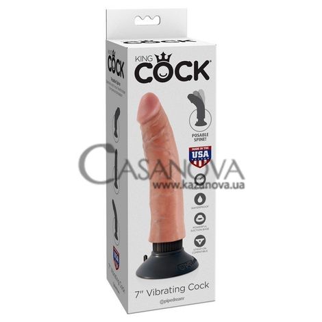 Основное фото Реалистичный вибратор Pipedream Vibrating Cock 7 телесный 18 см
