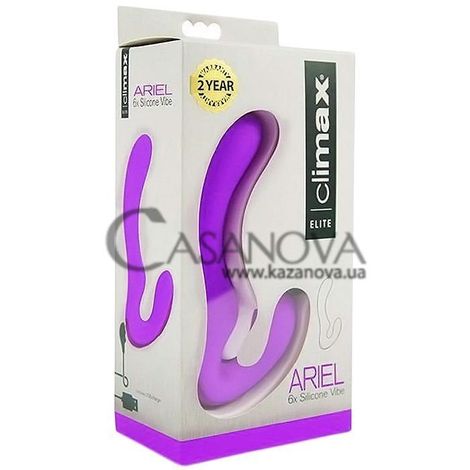 Основне фото Вібратор Climax Elite Ariel 6x Silicone Vibe фіолетовий 15,2 см
