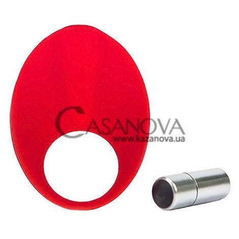Основне фото Віброкільце-стимулятор TLC Caliber Vibrating Silicone Cock Ring червоне