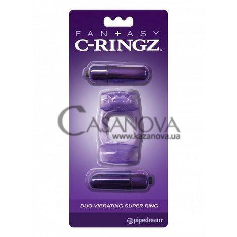 Основне фото Ерекційне віброкільце Fantasy C-Ringz Duo-Vibrating Super Ring пурпурне