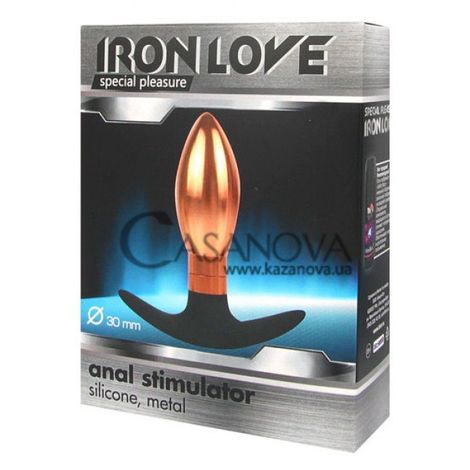 Основное фото Анальная пробка Iron Love IL-28006-GLD золотистая 9,6 см