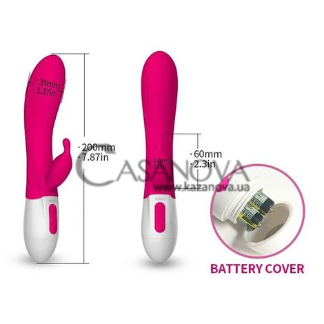 Основне фото Rabbit-вібратор з підігрівом Leten Female Vibrator SO2125 рожевий 20 см