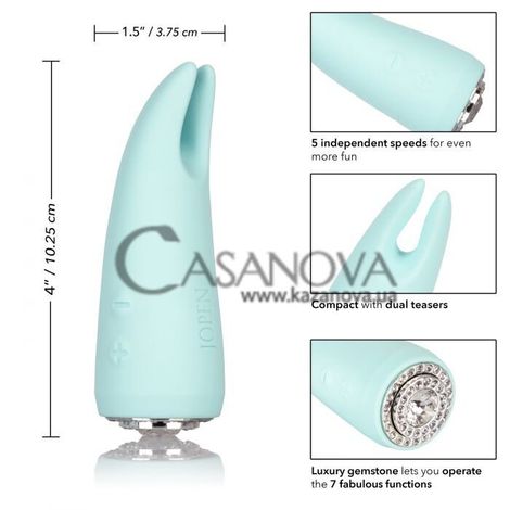 Основное фото Клиторальный вибростимулятор Pave Diana голубой 10,2 см