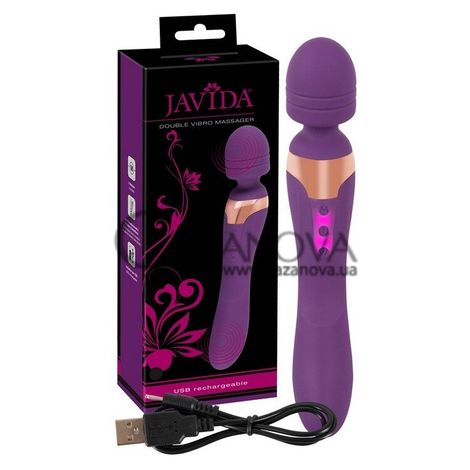 Основное фото Вибромассажёр Javida Double Vibro Massager USB Rechargeable фиолетовый 21,8 см