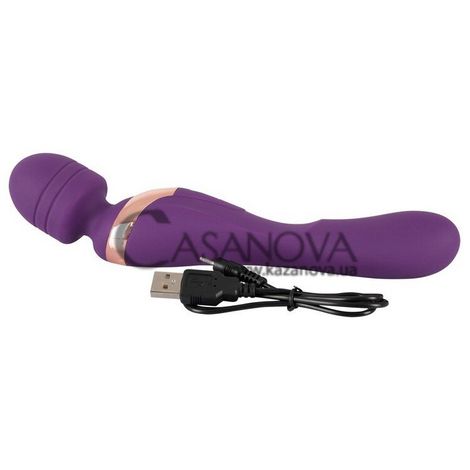 Основне фото Вібромасажер Javida Double Vibro Massager USB Rechargeable фіолетовий 21,8 см