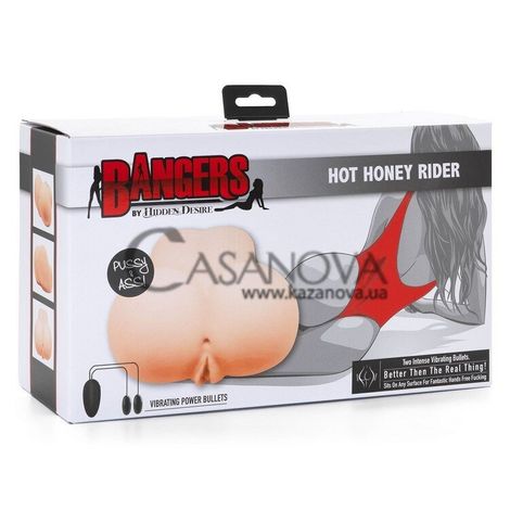 Основне фото Штучна вагіна та анус з вібрацією Bangers Hot Honey Rider тілесна