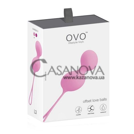 Основне фото Вагінальні кульки OVO L3 Offset Love Balls рожеві