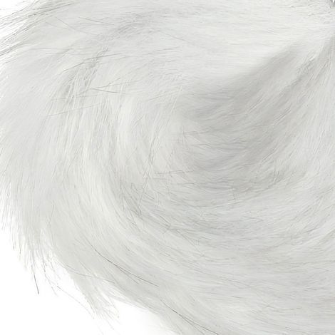 Основне фото Анальна пробка EGZO Fox Tail Silver Plug S срібляста з довгим білим хвостом 46 см