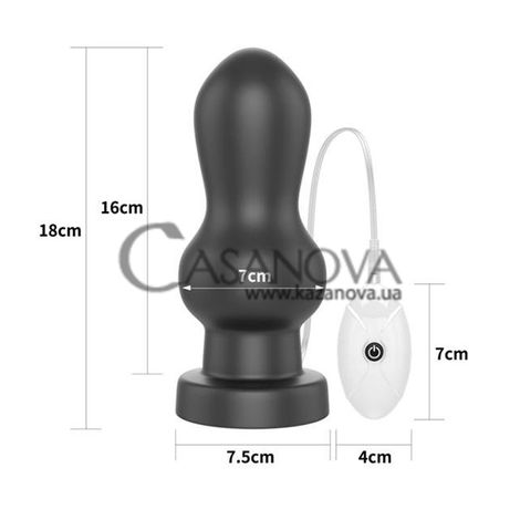 Основное фото Анальная пробка с вибрацией LoveToy King Sized Vibrating Anal Rammer чёрная 18 см