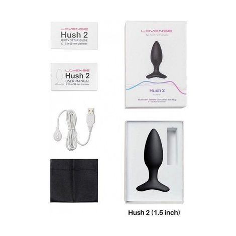 Основное фото Анальная вибропробка Lovense Hush 2 чёрная 12,2 см