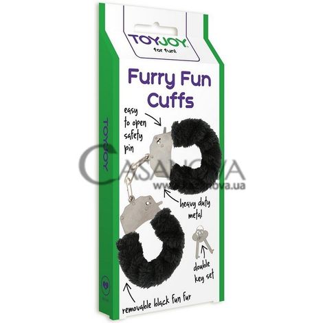 Основне фото Наручники із плюшем Furry Fun Cuffs чорні