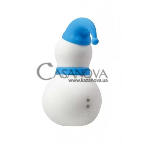 Основное фото Вакуумный клиторальный стимулятор снеговик Basic Luv Theory бело-голубой 9 см