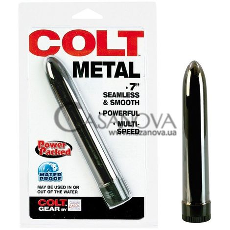 Основное фото Вибратор Colt Metal серебристый 17,8 см