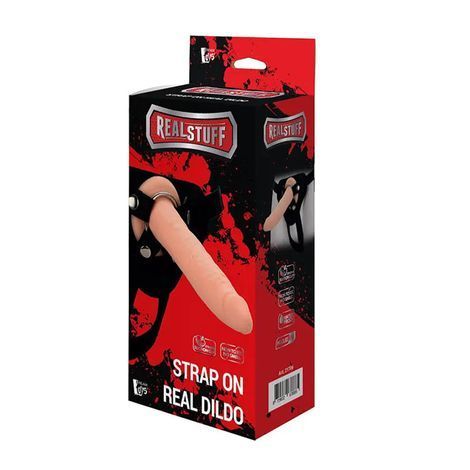 Основне фото Жіночий страпон Dream Тoys Realstuff Strap On Real Dildo тілесний 20 см
