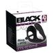 Дополнительное фото Эрекционные кольца и анальный стимулятор Black Velvets Ring & Plug чёрные 10,5 см
