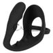 Дополнительное фото Эрекционные кольца и анальный стимулятор Black Velvets Ring & Plug чёрные 10,5 см