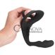Додаткове фото Ерекційні кільця та анальний стимулятор Black Velvets Ring & Plug чорні 10,5 см