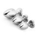 Дополнительное фото Анальная пробка EGZO Silver Heart Plug M серебристая с сиреневым кристаллом 8,2 см