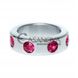 Додаткове фото Металеве ерекційне кільце Boss Series Metal Cock Ring With Pink Diamonds Medium сріблясте