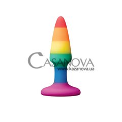 Основное фото Анальная пробка Colourful Love Rainbow Anal Plug Mini разноцветная 9 см