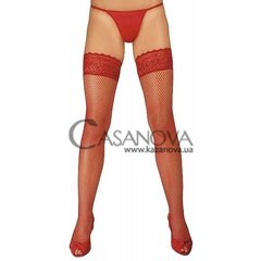 Основне фото Панчохи Roxana Hold-Up Fishnet Stockings червоні