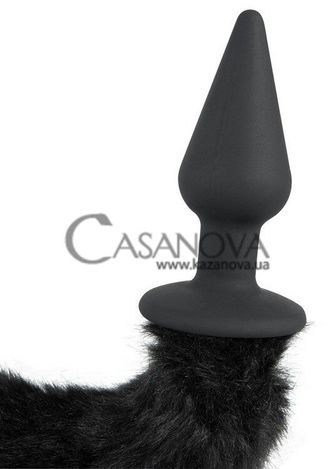 Основное фото Анальная пробка с хвостом Bad Kitty 512656 чёрная 11 см