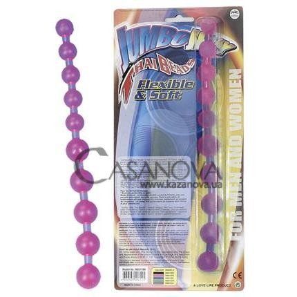 Основне фото Анальні буси Jumbo Jelly Thai Beads фіолетові 28 см