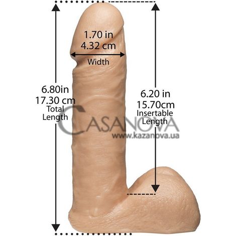 Основне фото Фалоімітатор без присоски Ultraskyn Cock тілесний 17,5 см