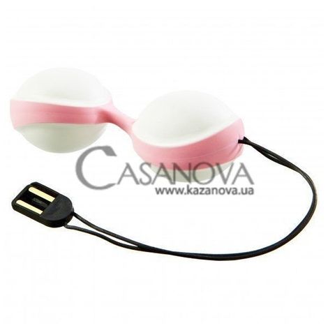 Основне фото Вагінальні кульки Vibratissimo DuoBalls білі з рожевим