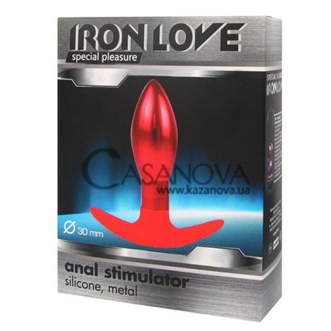 Основное фото Анальная пробка Iron Love IL-28006-RED красная 9,6 см