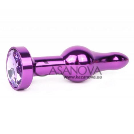 Основное фото Анальная пробка Anal Jewelry Plugs фиолетовая с сиреневым кристаллом 10,3 см