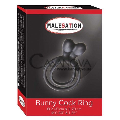 Основное фото Эрекционное кольцо Malesation Bunny Cock Ring чёрное