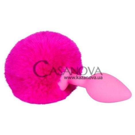 Основне фото Анальна пробка Colorful Joy Bunny Tail Plug рожева 13,5 см