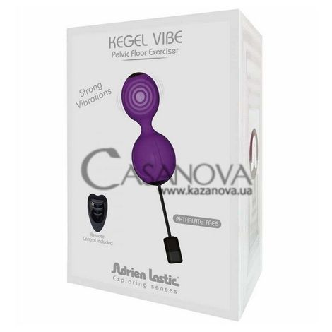 Основное фото Вагинальные шарики с вибрацией Adrien Lastic Kegel Vibe фиолетовые