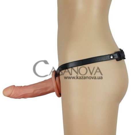 Основне фото Чоловічий страпон Unisex Hollow Strap On тілесний 19 см