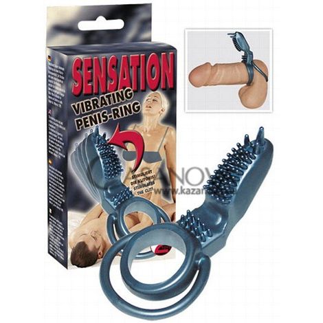 Основное фото Кольцо на член Sensation Penis Ring синее