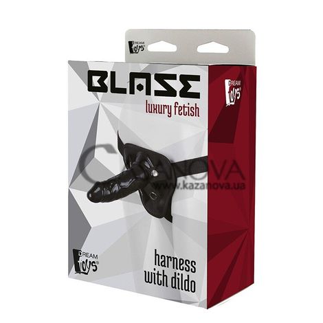 Основное фото Женский страпон Blaze Luxury Fetish Harness With Dildo чёрный 13 см