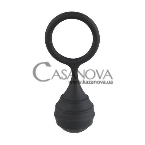 Основное фото Эрекционное кольцо с утяжелением Black Velvets Cock Ring & Weight чёрное