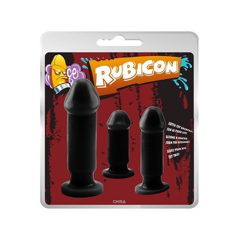 Основное фото Набор анальных плагов на присоске Chisa Novelties Evil Dark Kit чёрный