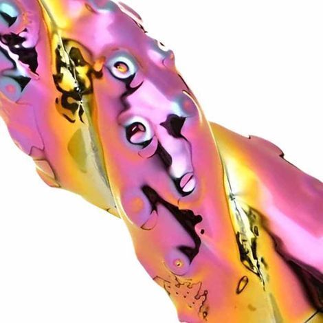 Основное фото Стеклянный фэнтезийный фаллоимитатор Creature Cocks Enchanting Rainbow Glass Dildo разноцветный 16 см