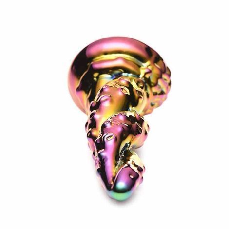 Основное фото Стеклянный фэнтезийный фаллоимитатор Creature Cocks Enchanting Rainbow Glass Dildo разноцветный 16 см