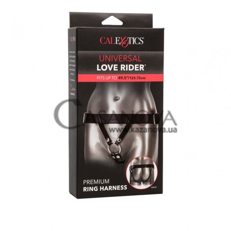 Основне фото Трусики для страпону California Exotic Novelties Universal Love Rider Premium Ring Harness чорні