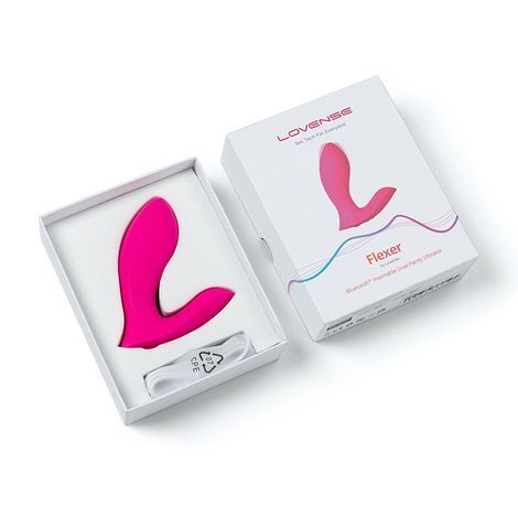 Основное фото Вагинально-клиторальный вибратор Lovense Flexer розовый 10,1 см