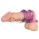 Дополнительное фото Открытая насадка с кольцом на мошонку Sleeve & Ball Ring фиолетовая 4,7 см