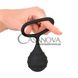 Додаткове фото Ерекційне кільце з обтяженням Black Velvets Cock Ring & Weight чорне