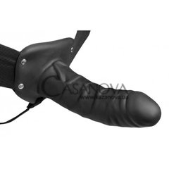 Основное фото Мужской страпон Hollow Silicone Strap On чёрный 15,2 см