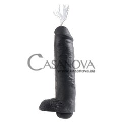 Основное фото Эякулирующий фаллоимитатор King Cock Squirting черный 28 см
