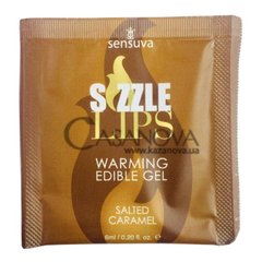 Основне фото Пробник зігріваючого орального гелю Sensuva Sizzle Lips Salted Caramel солона карамель 6 мл