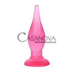 Основное фото Анальная пробка на присоске Butt Plug BI-017006 Pink розовая 14,5 см